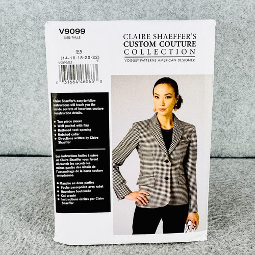 Vogue 9099 plus size - vogue, blazer