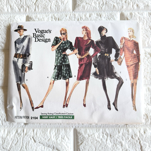 Vtg new vogue 2104 pattern - 2104, 14