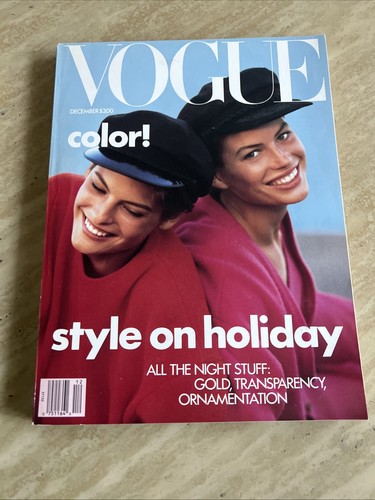 Vtg vogue december 1988 linda - vtg,