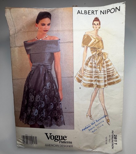 1990s albert nipon vogue 2811 - nipon,